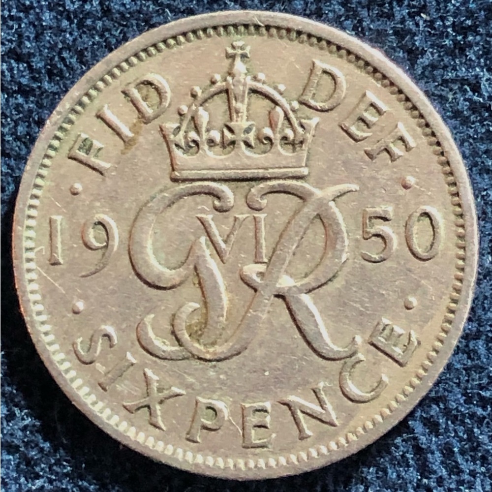 WEDDING SIXPENCE - GEORGE VI UK 🇬🇧 - BRIDAL GIFT - WEDDING ANNIVERSARY - Picture 4 of 6